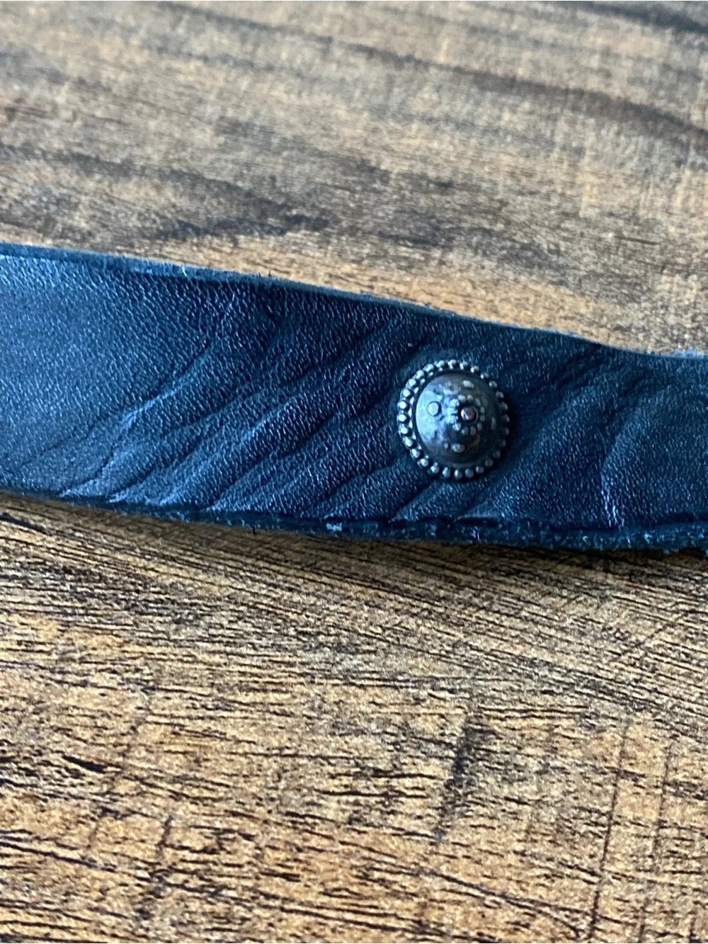 Vintage Leather Studded Belt, 32”